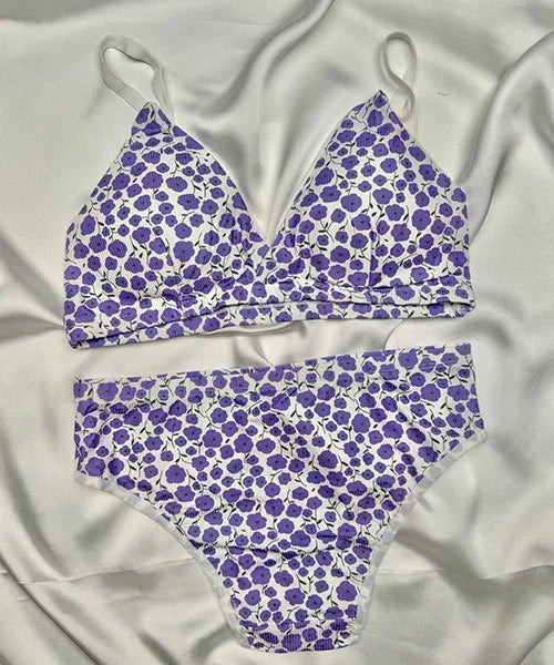 BRA SET FLOWERS - 8118