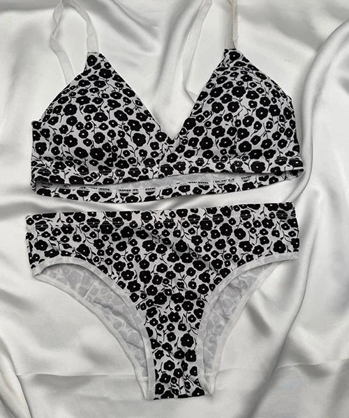 BRA SET FLOWERS - 8118
