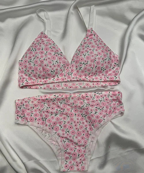 BRA SET FLOWERS - 8118