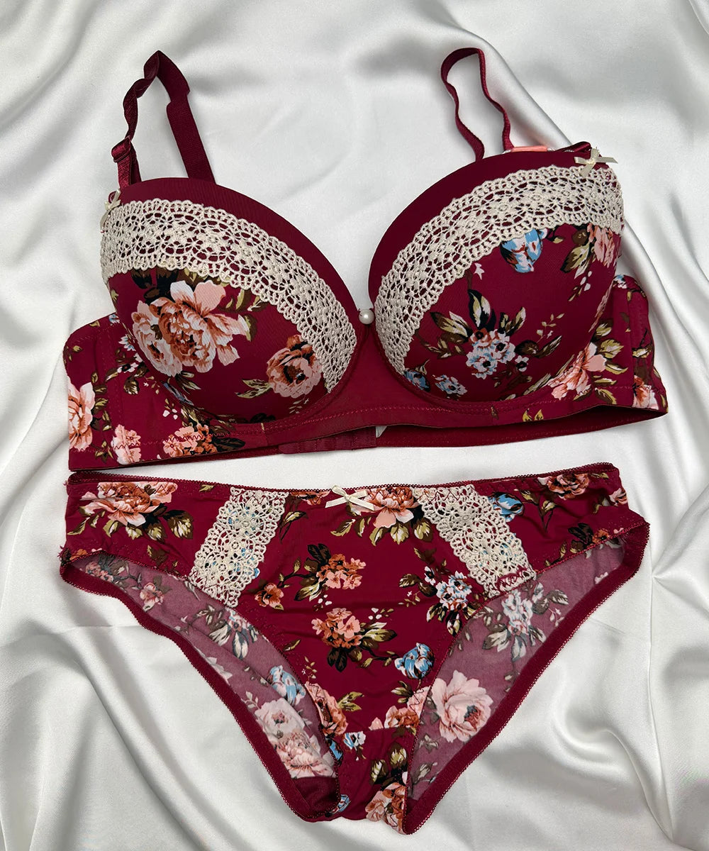 BRA SET FLOWERS - A24004