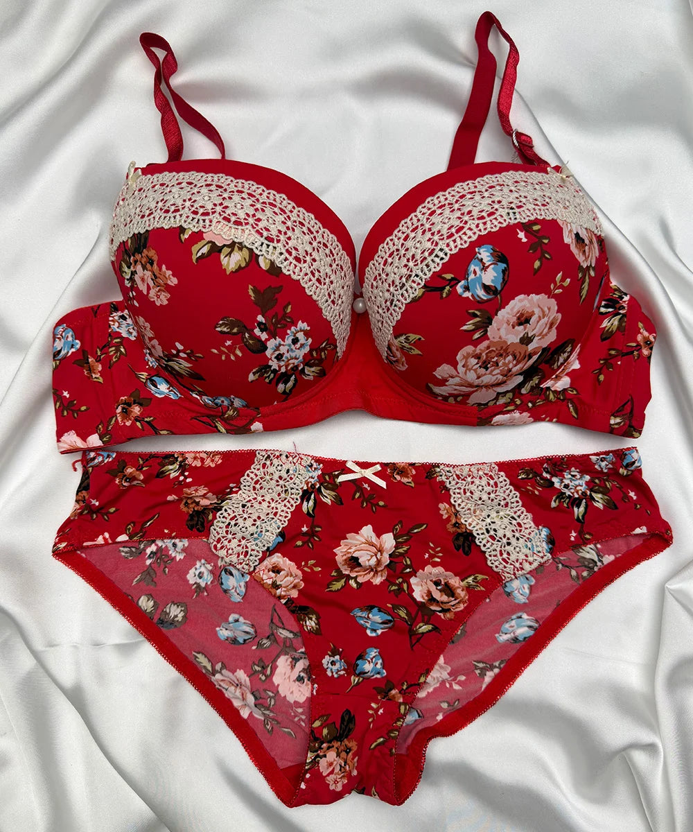 BRA SET FLOWERS - A24004