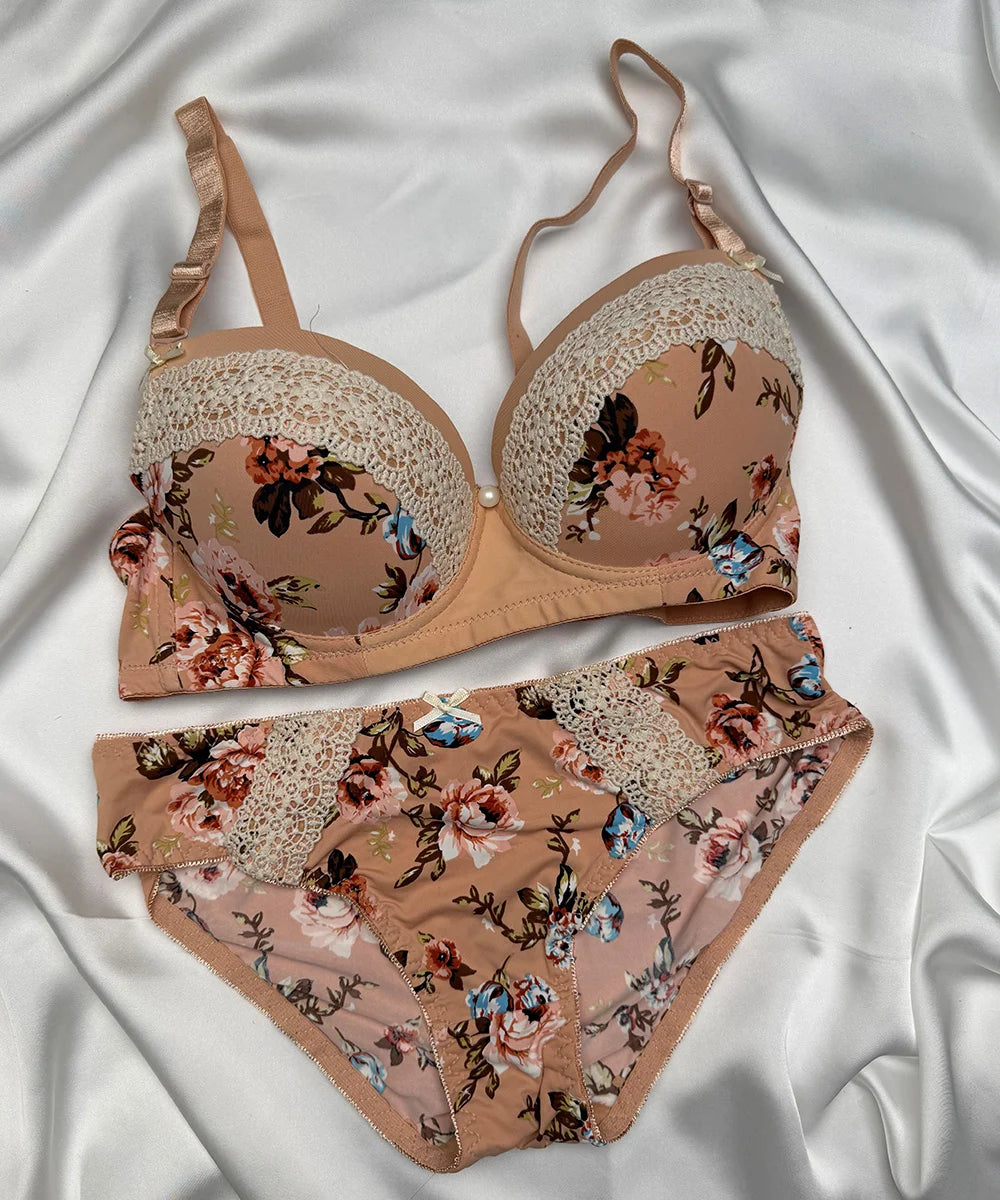 BRA SET FLOWERS - A24004