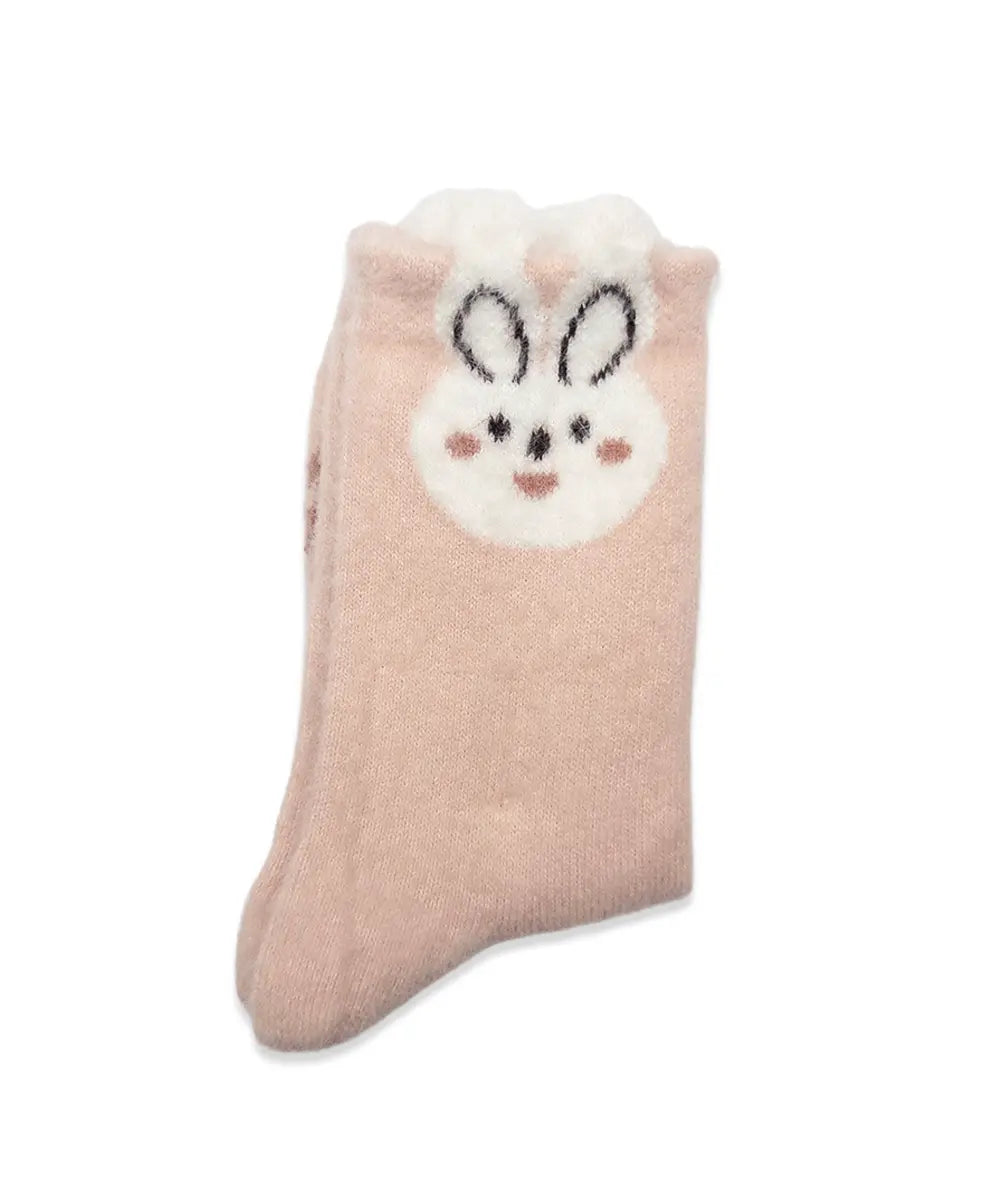 Bunny Smiles Women’s Towel Socks