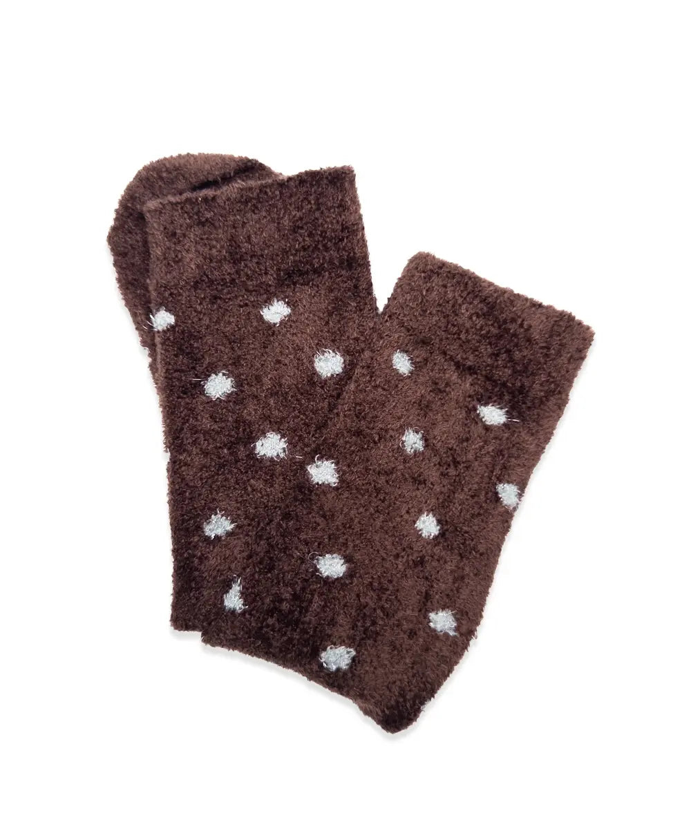 Polka Dot Velvet Women's Socks 1 Pair