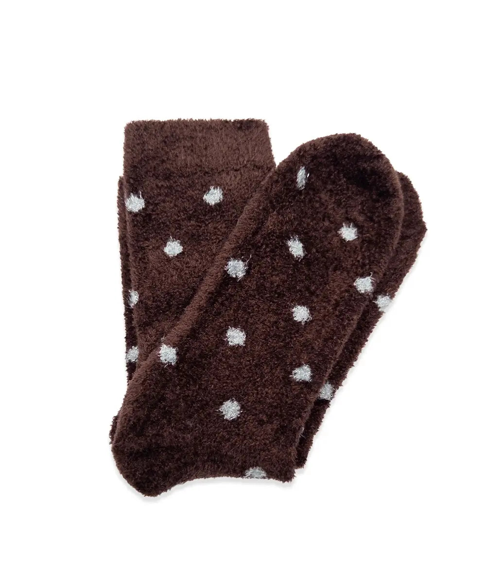 Polka Dot Velvet Women's Socks 1 Pair