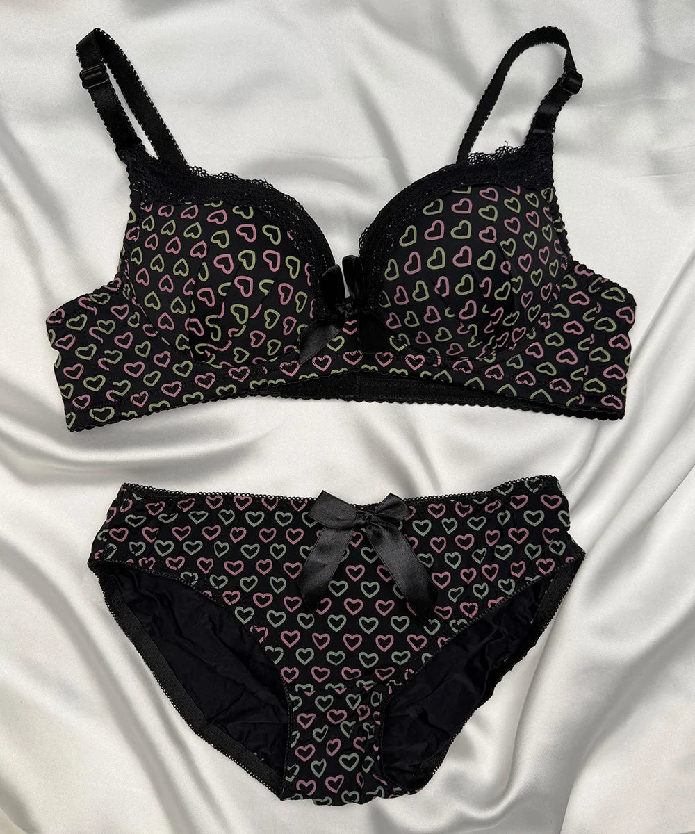 BRA SET HEART DESIGN - 946