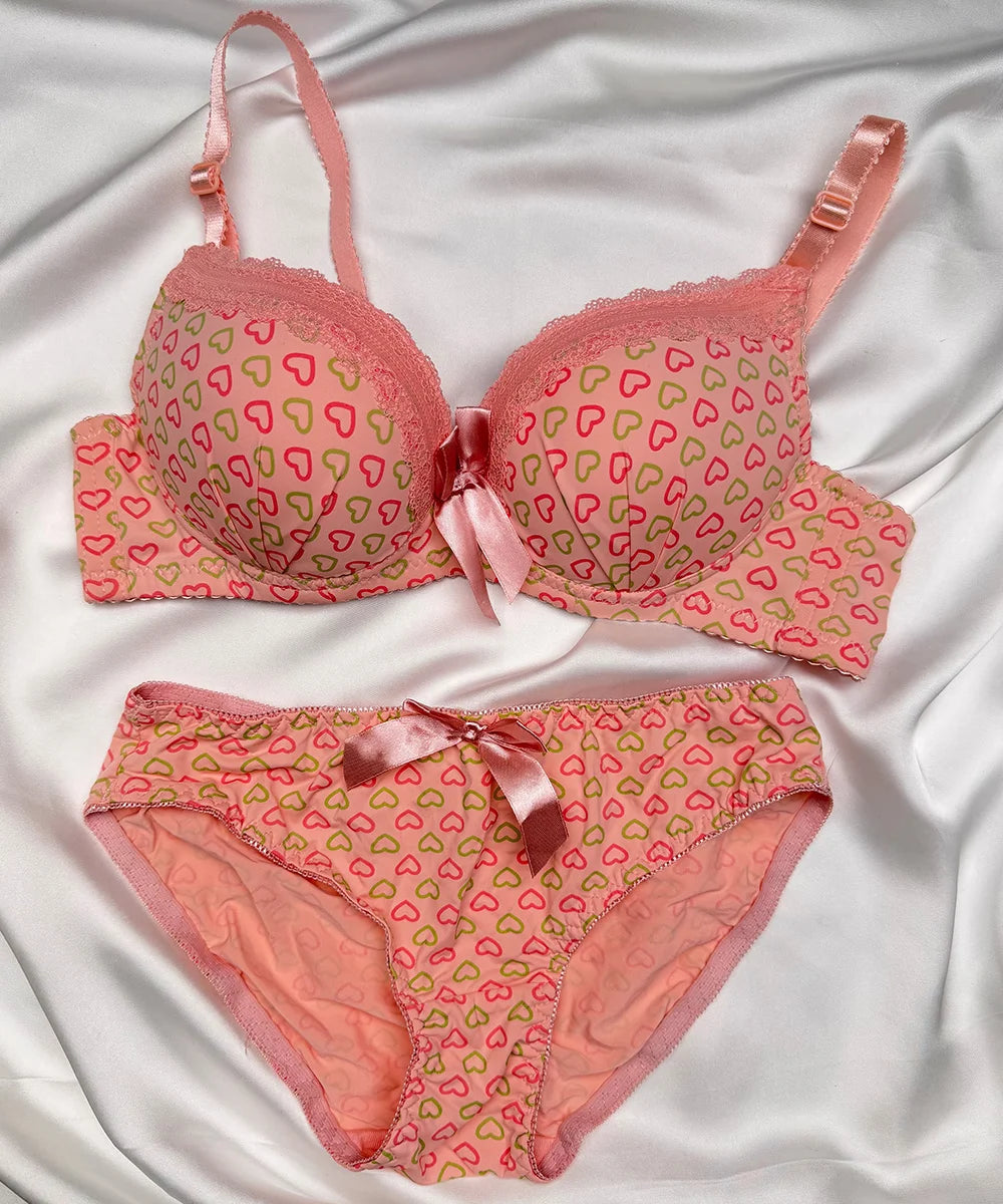 BRA SET HEART DESIGN - 946