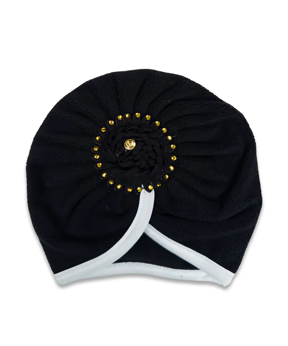 Girls Grey Flower Turban