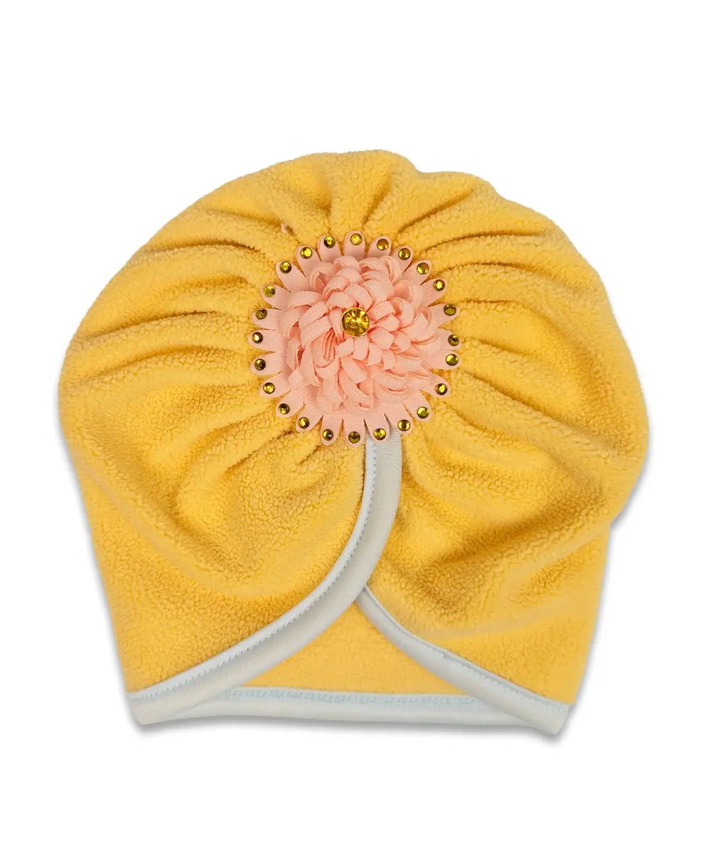 Girls Grey Flower Turban
