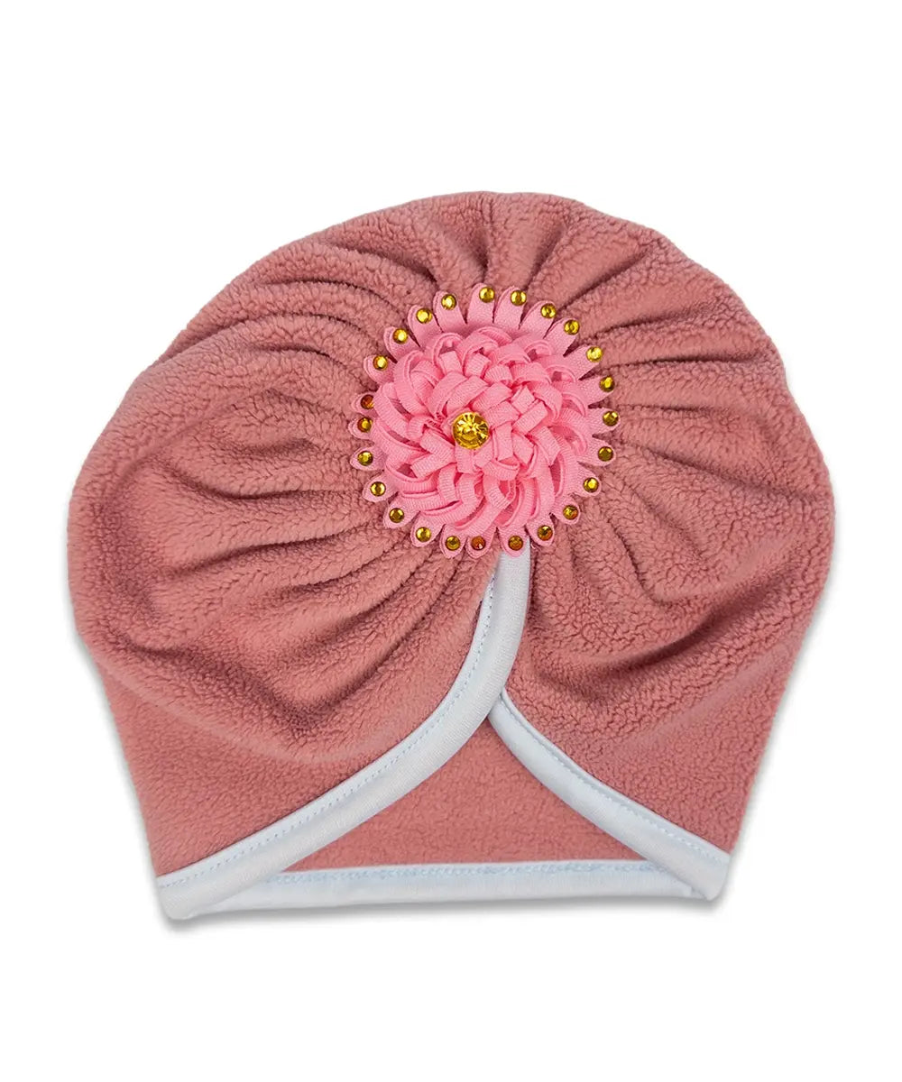 Girls Grey Flower Turban