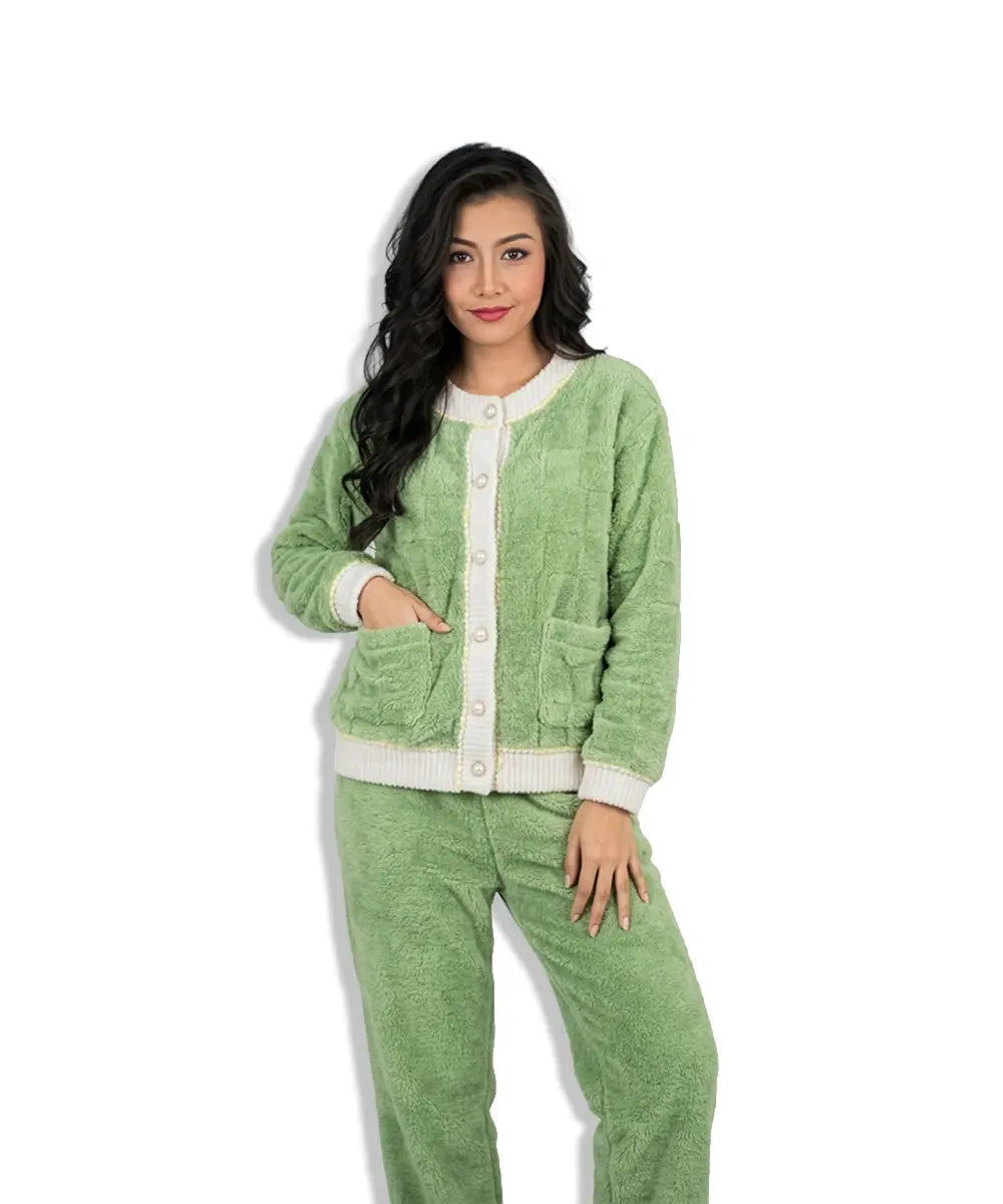 Sage & White Night Suit