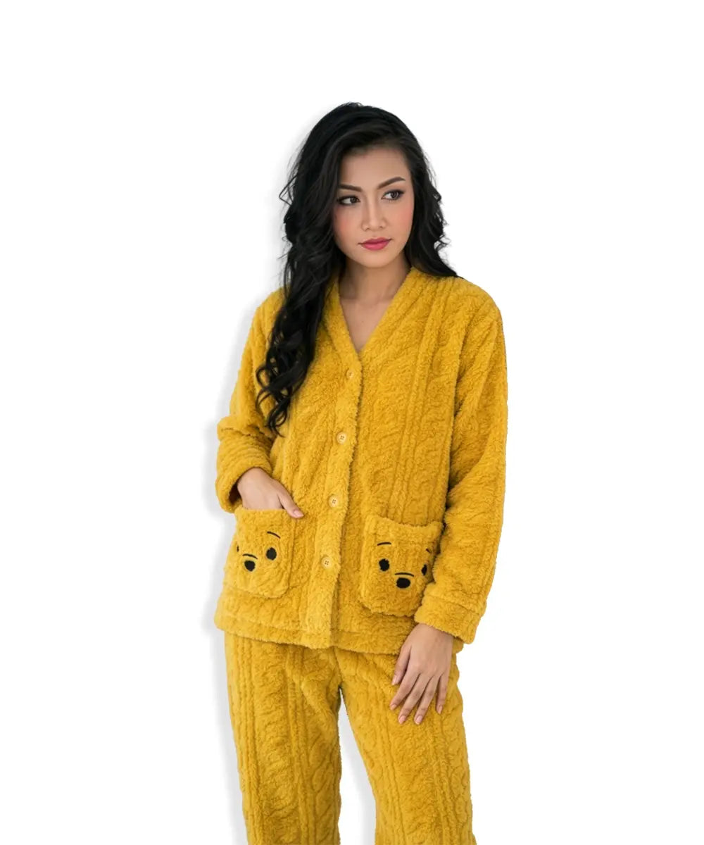 Cute Bear Face Plush Nightsuit