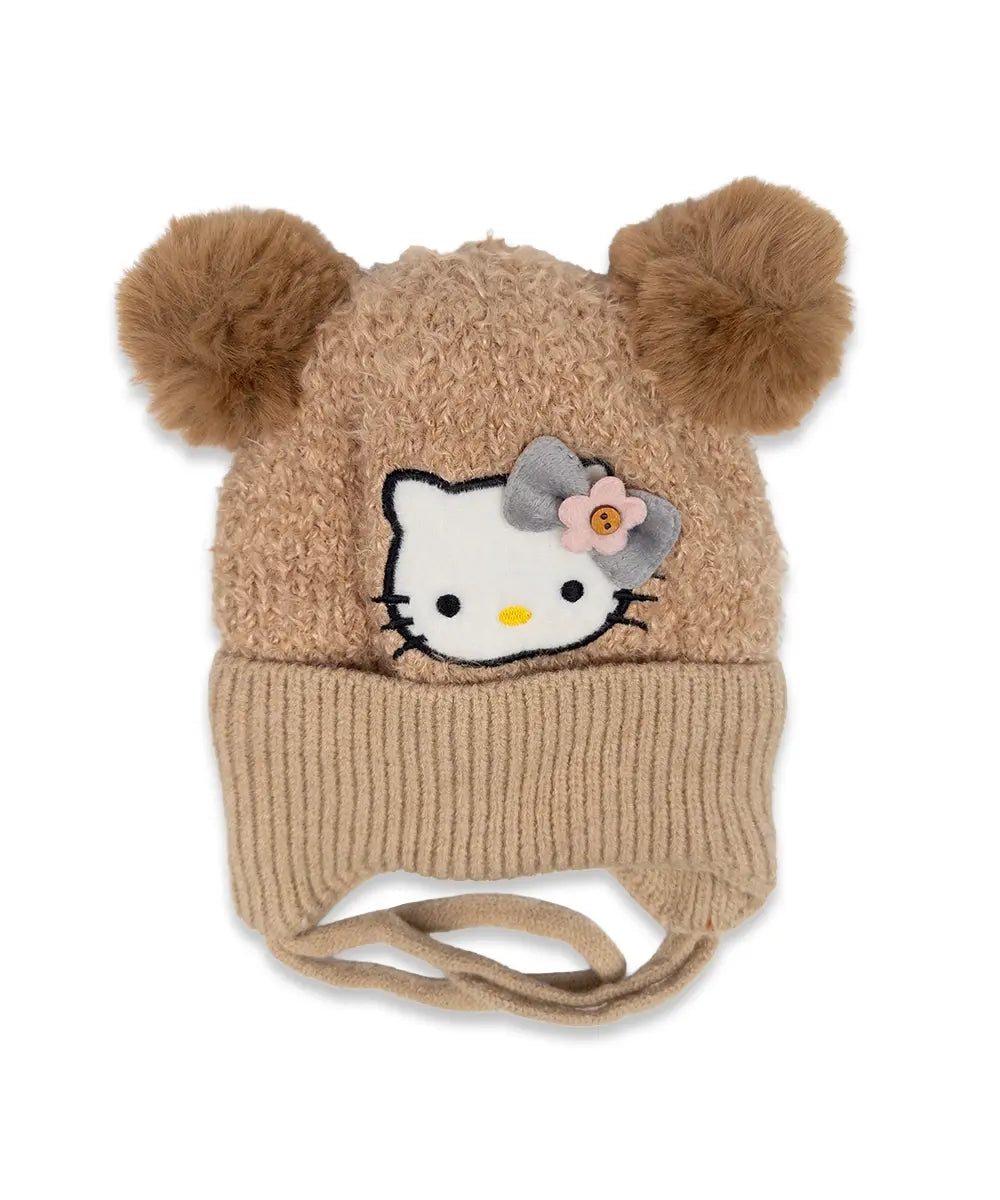 Girls Hello Kitty Fuzzy Ear Hat