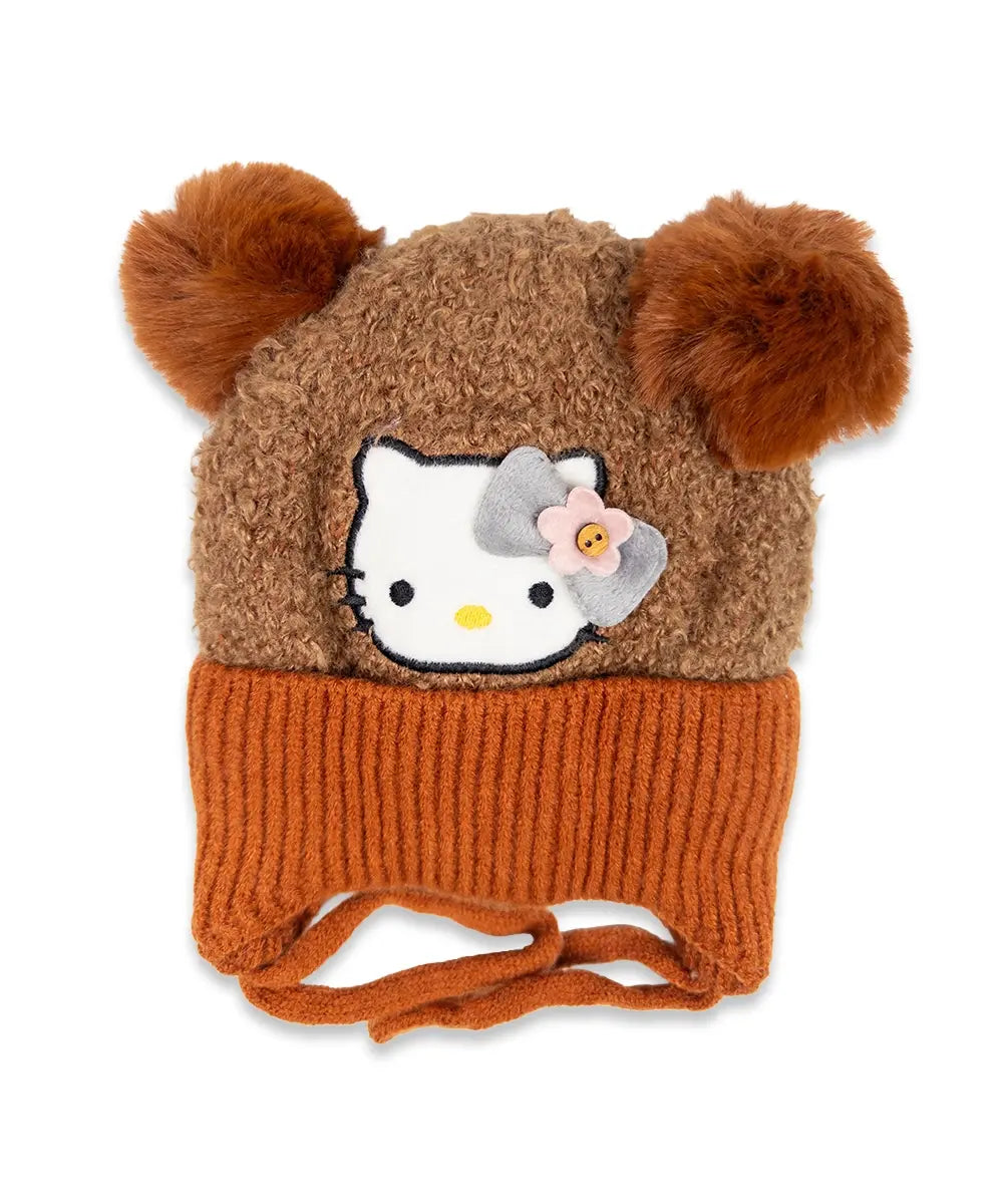 Girls Hello Kitty Fuzzy Ear Hat
