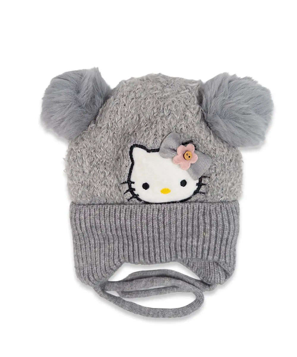 Girls Hello Kitty Fuzzy Ear Hat