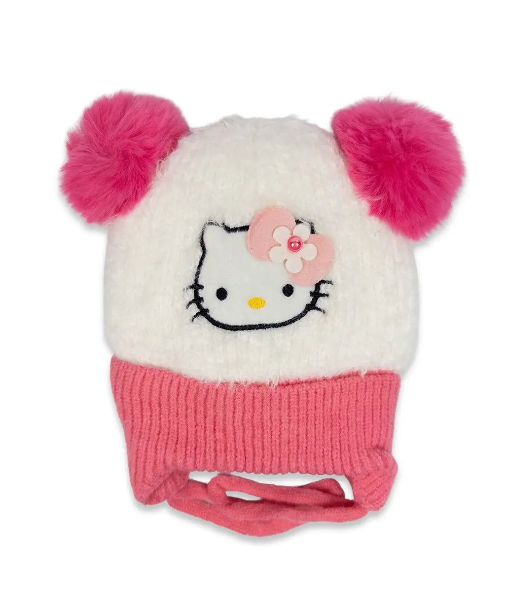 Girls Hello Kitty Fuzzy Ear Hat