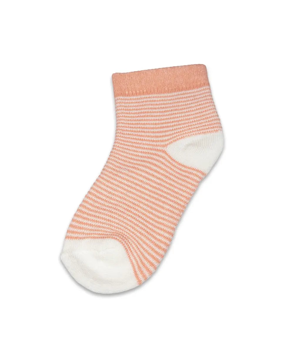 Sweet Hearts & Stripes Towel Socks -  Girls 3-Pack