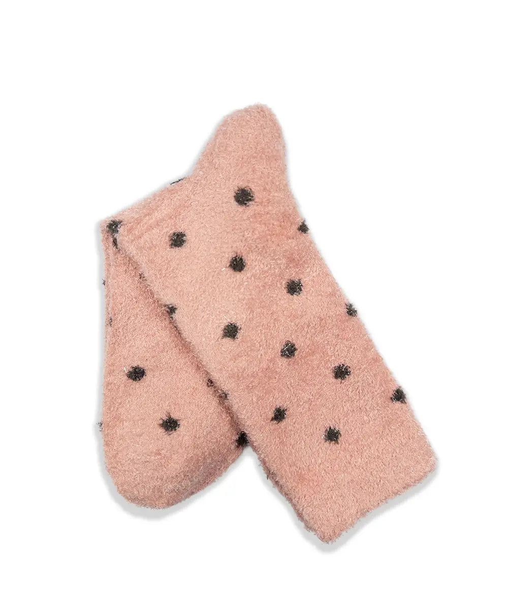 Polka Dot Velvet Women's Socks 1 Pair