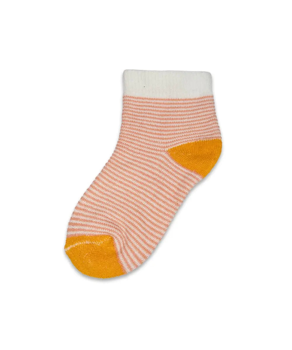 Sweet Hearts & Stripes Towel Socks -  Girls 3-Pack