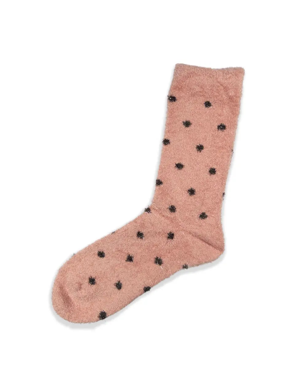 Polka Dot Velvet Women's Socks 1 Pair
