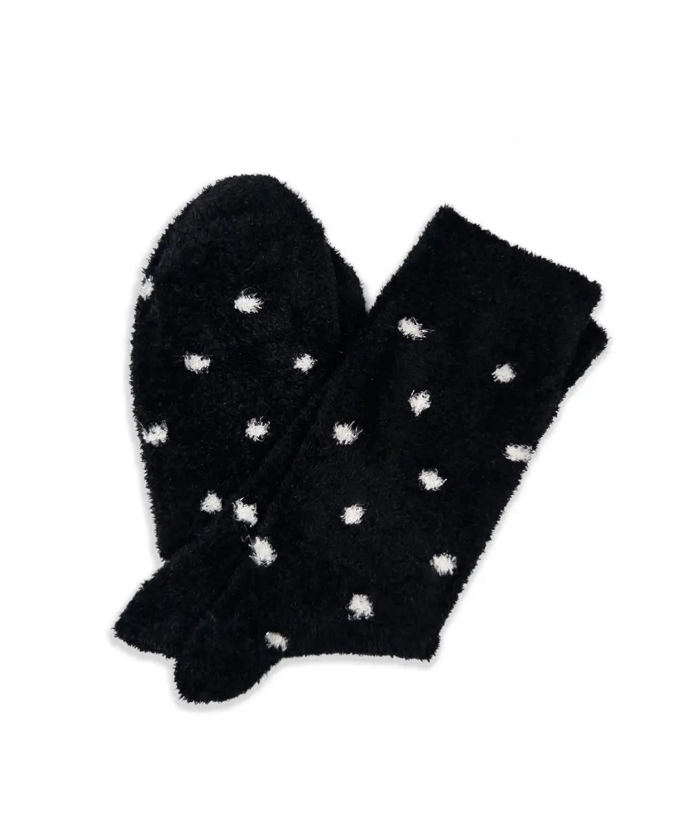 Polka Dot Velvet Women's Socks 1 Pair