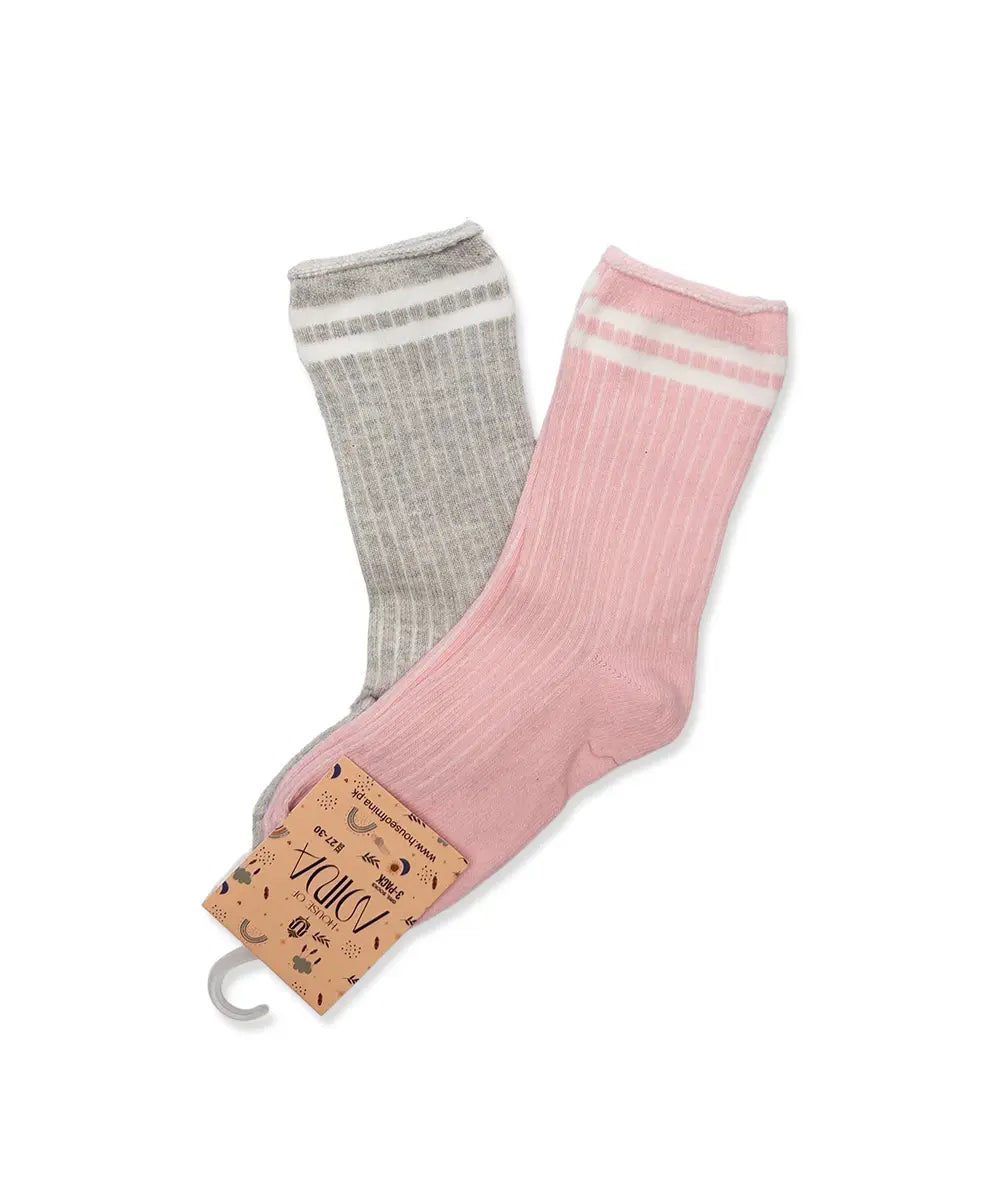 Pastel & Ribbed Girls 2-Pack