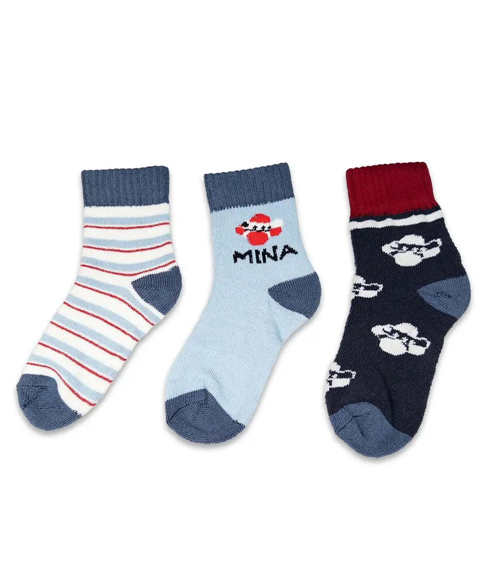 Boys' Nautical Adventure Towel Socks 3-Pack