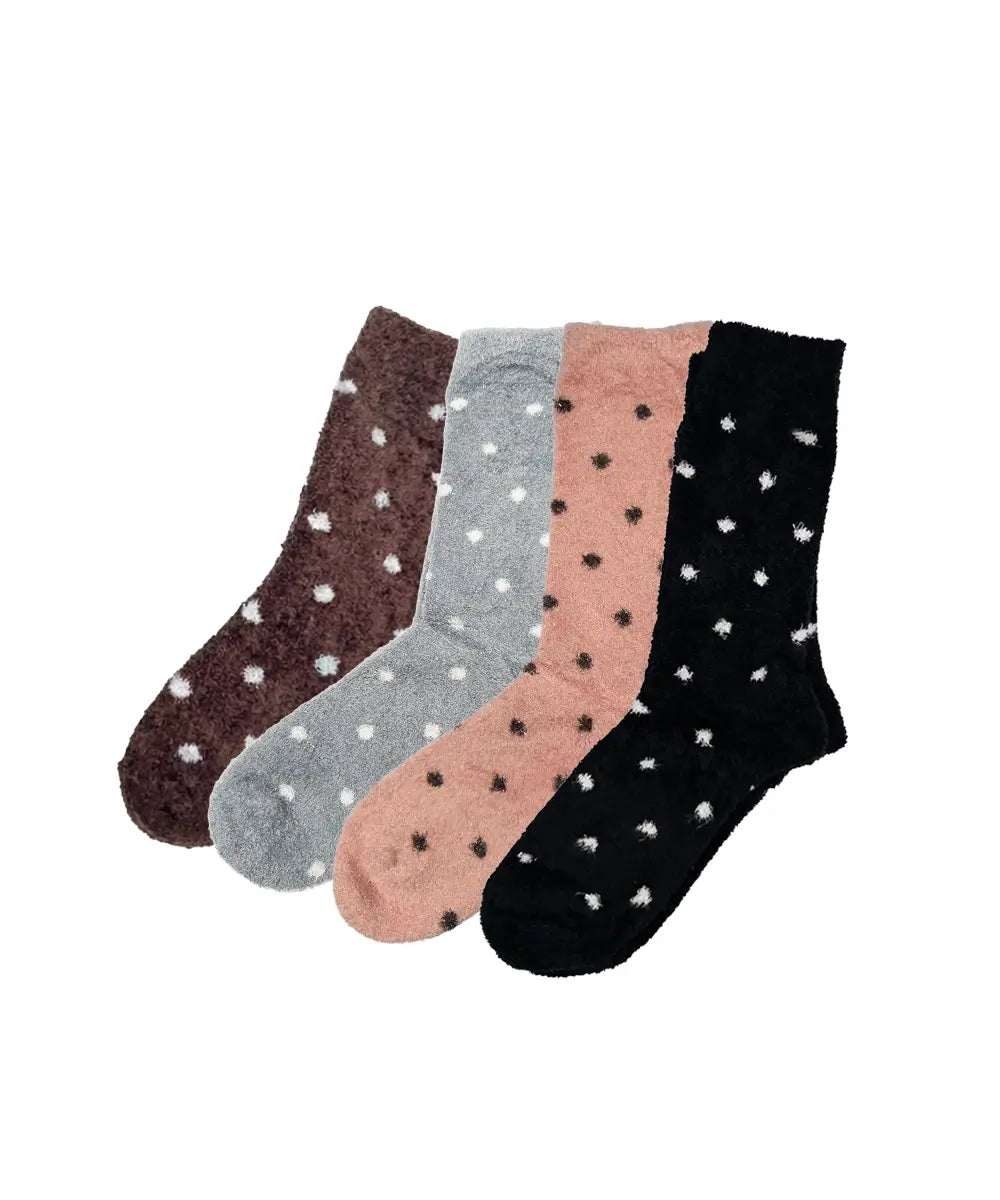 Polka Dot Velvet Women's Socks 1 Pair