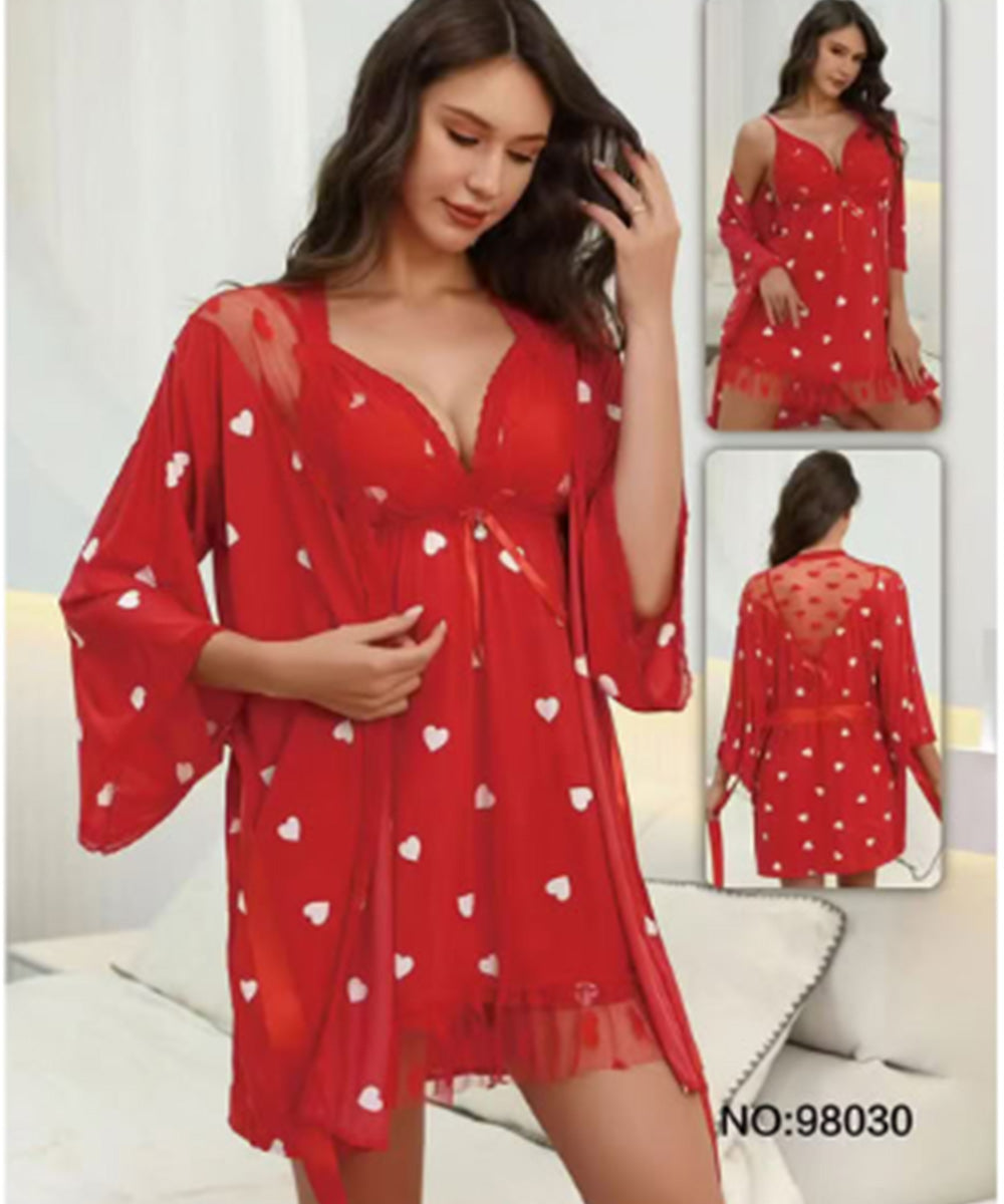 Romantic Heart Babydoll Lingerie