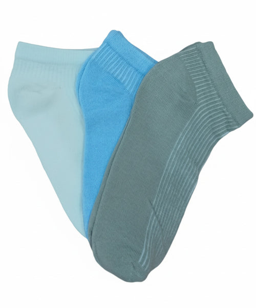 Cool Tones Cotton Ankle Socks Pack of 3