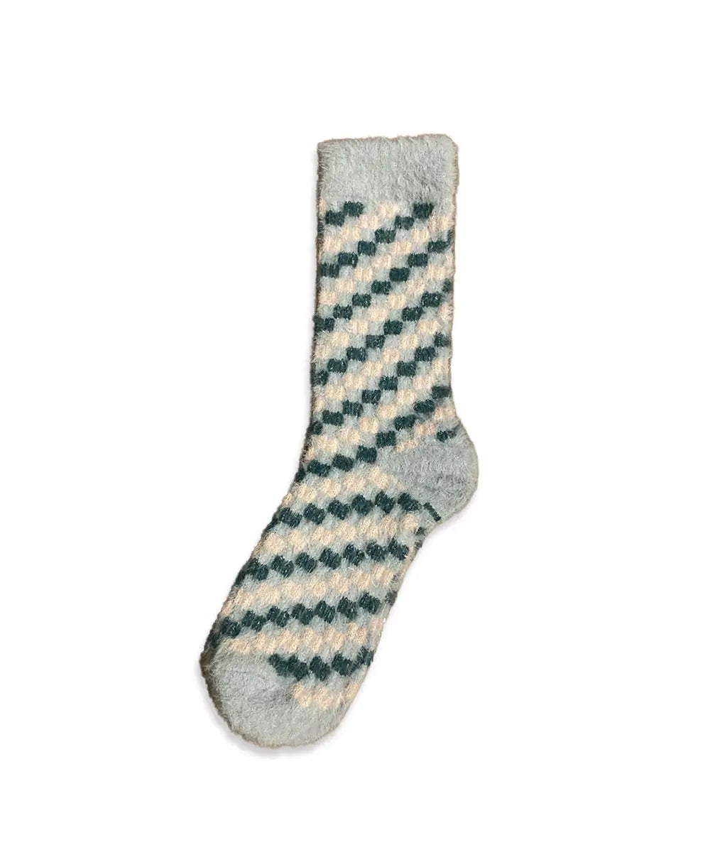 Cozy Zigzag Fuzzy Socks – 1 Pair