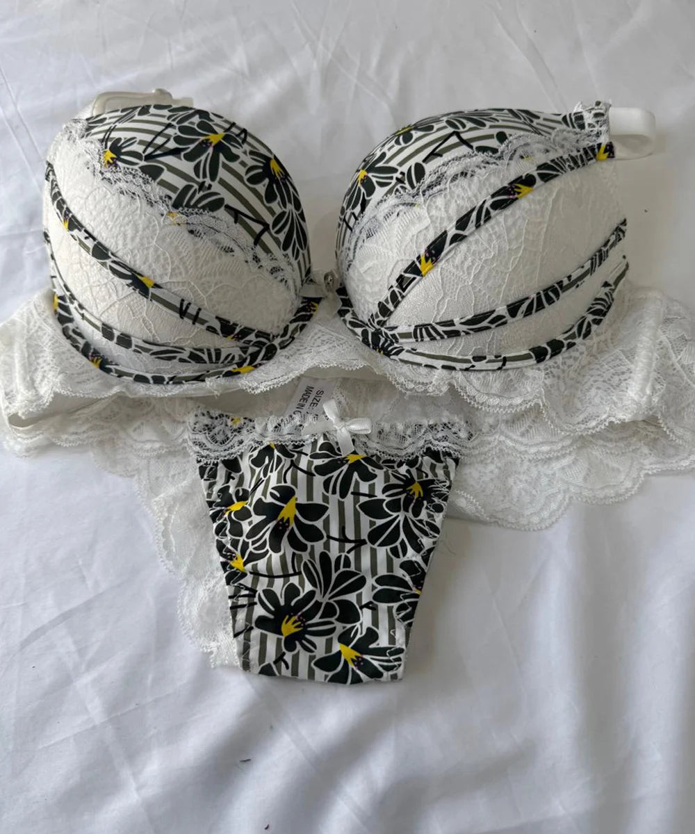 Elegant Blossom Lace Set