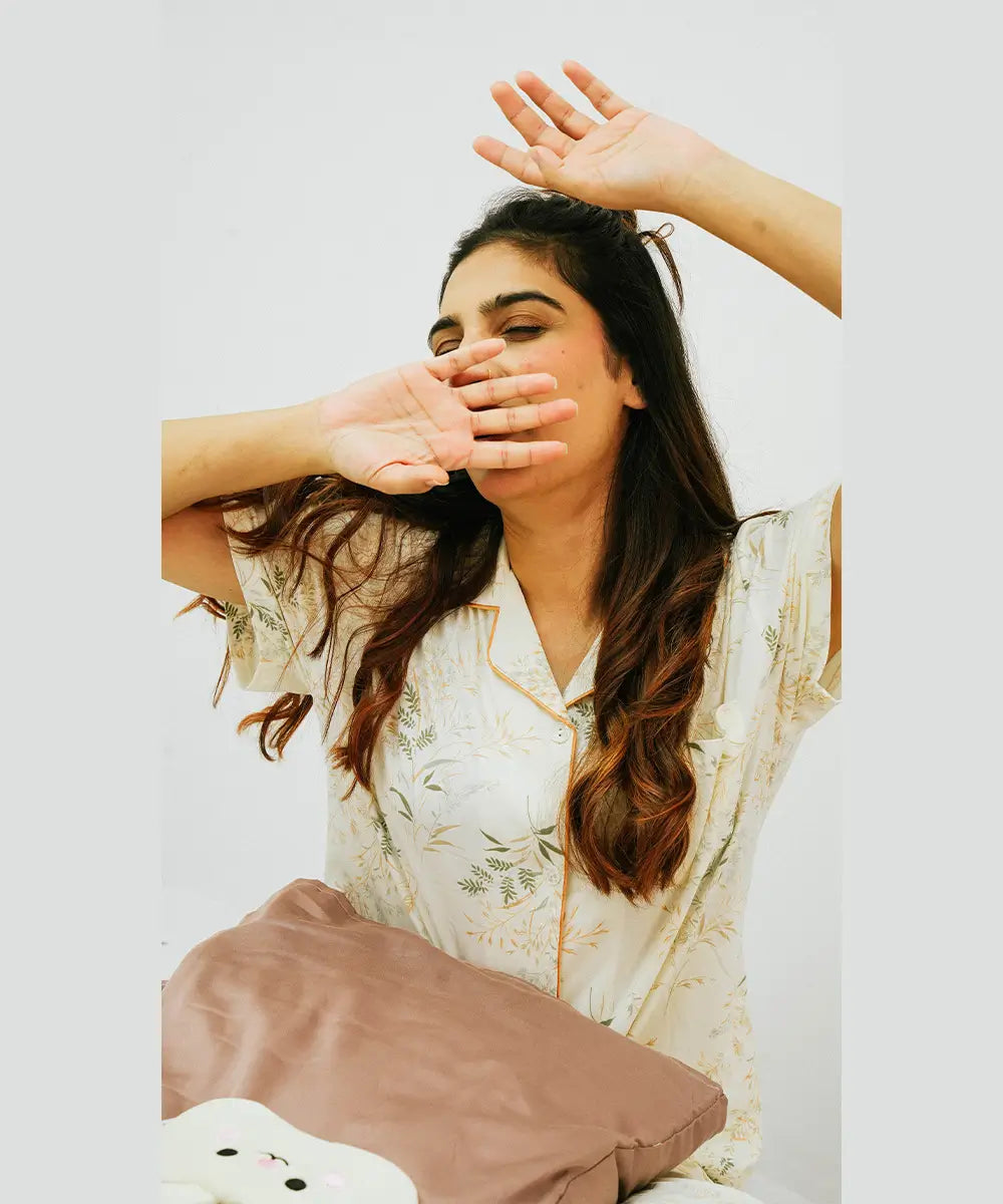 Golden Fern Button Down Nightsuit