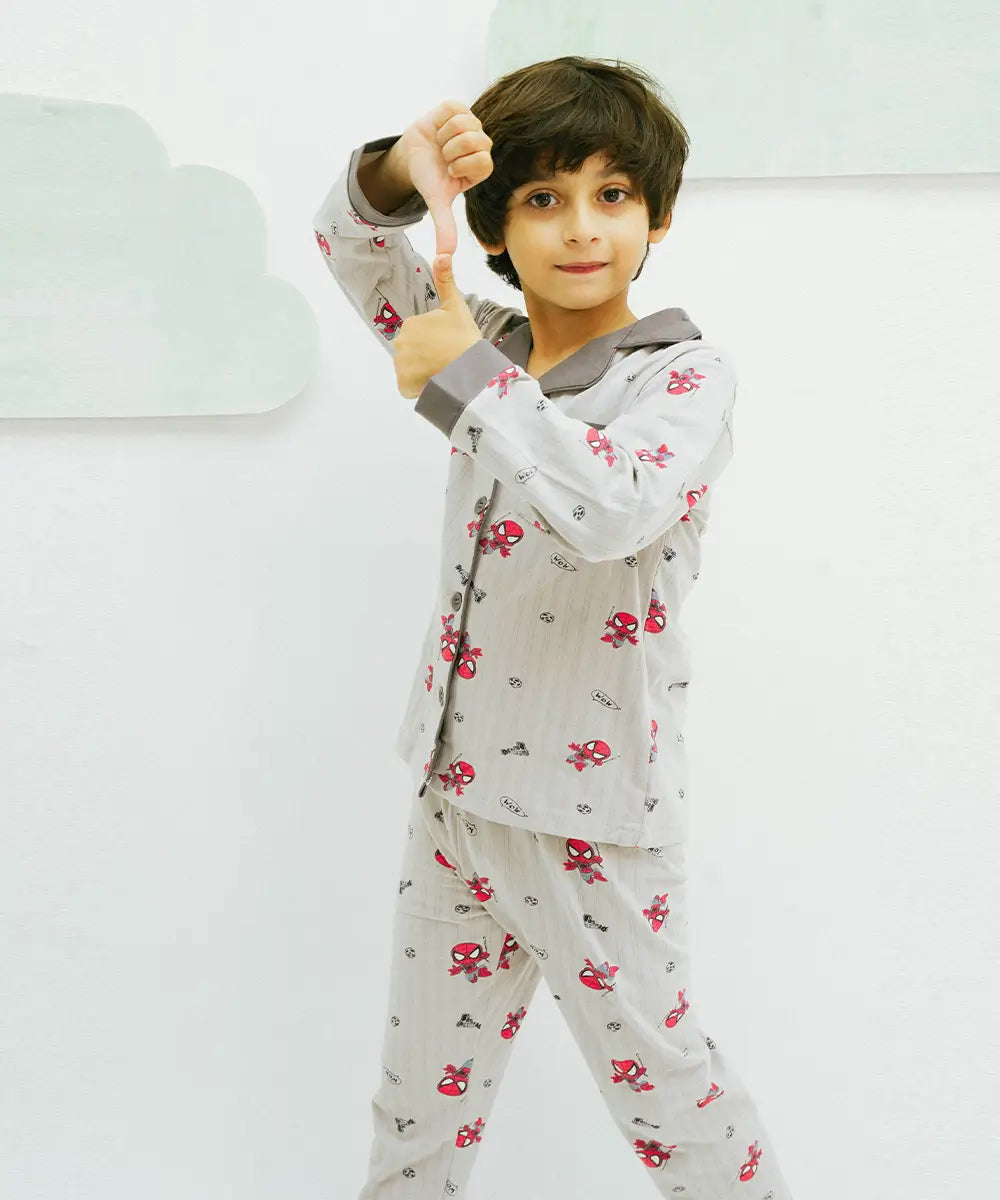 Hero Dreams Button Down Night Suit