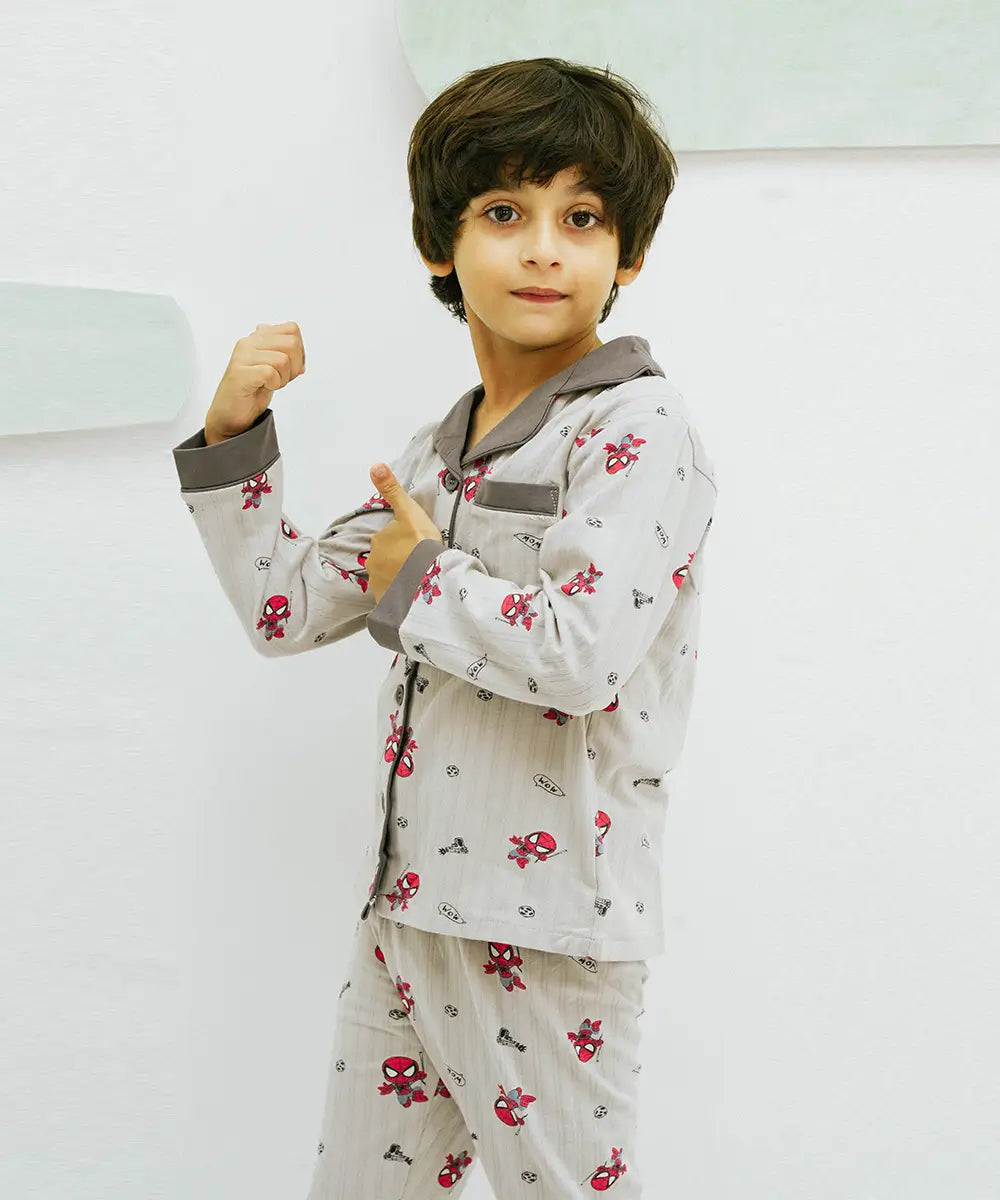 Hero Dreams Button Down Night Suit