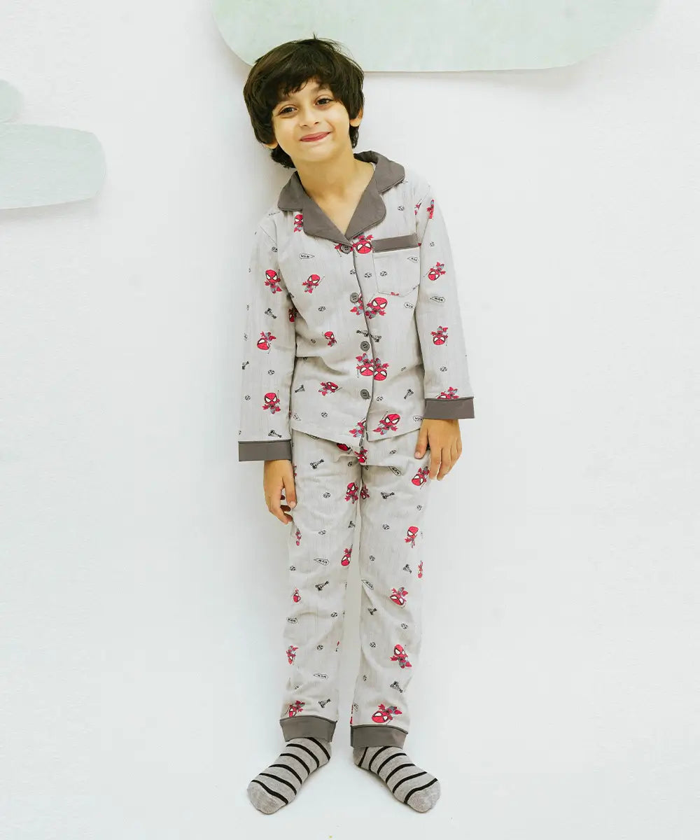 Hero Dreams Button Down Night Suit