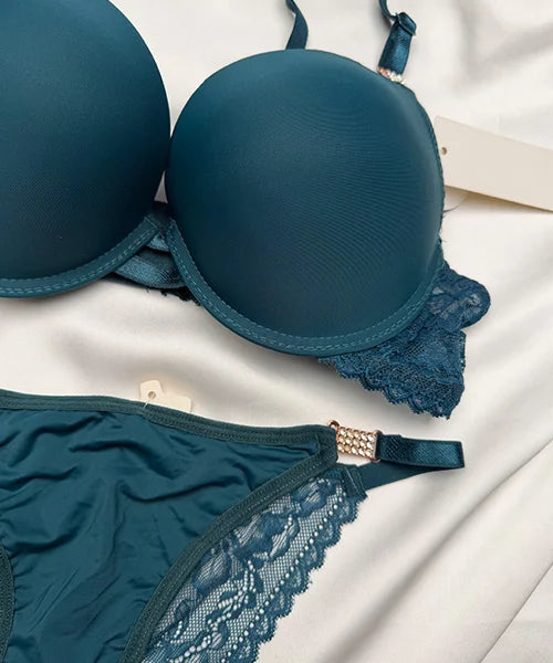 BEADS HOOK PLAIN BRA SET - 86223
