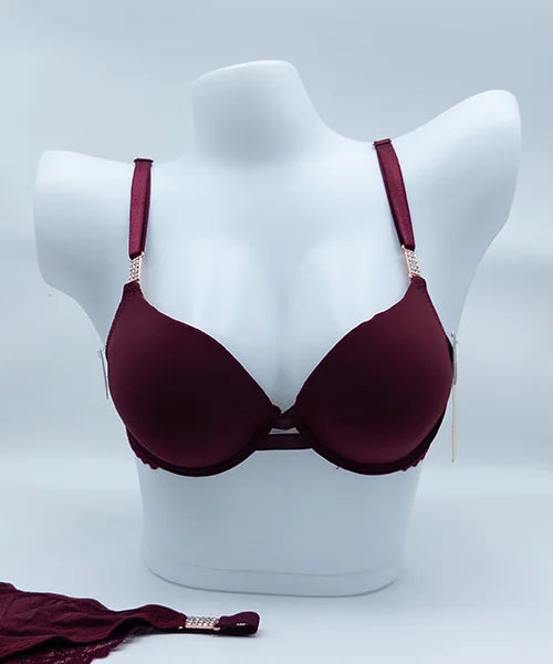 BEADS HOOK PLAIN BRA SET - 86223
