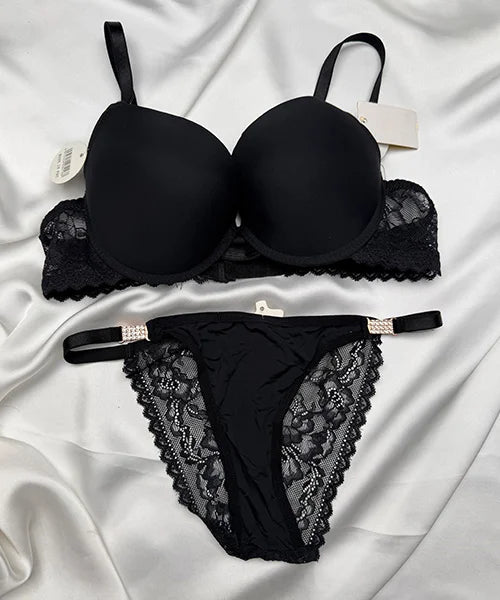 BEADS HOOK PLAIN BRA SET - 86223