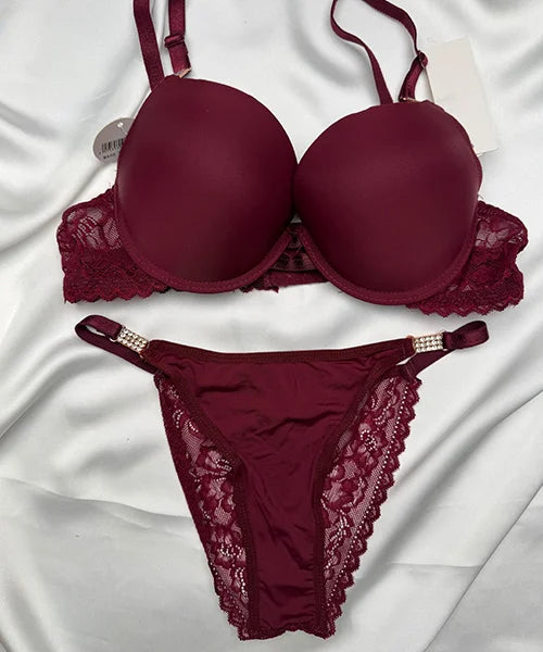 BEADS HOOK PLAIN BRA SET - 86223