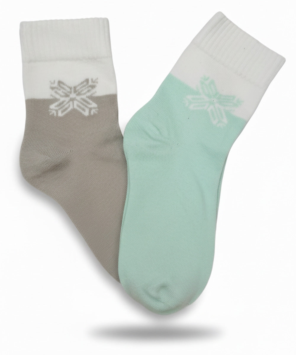 Nordic Snowflake Pastel Socks Pack of 2