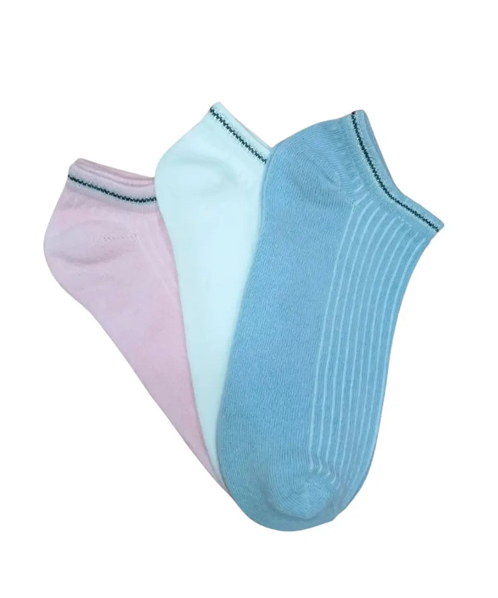 Pink & Blue Rib Women's 3-Pack