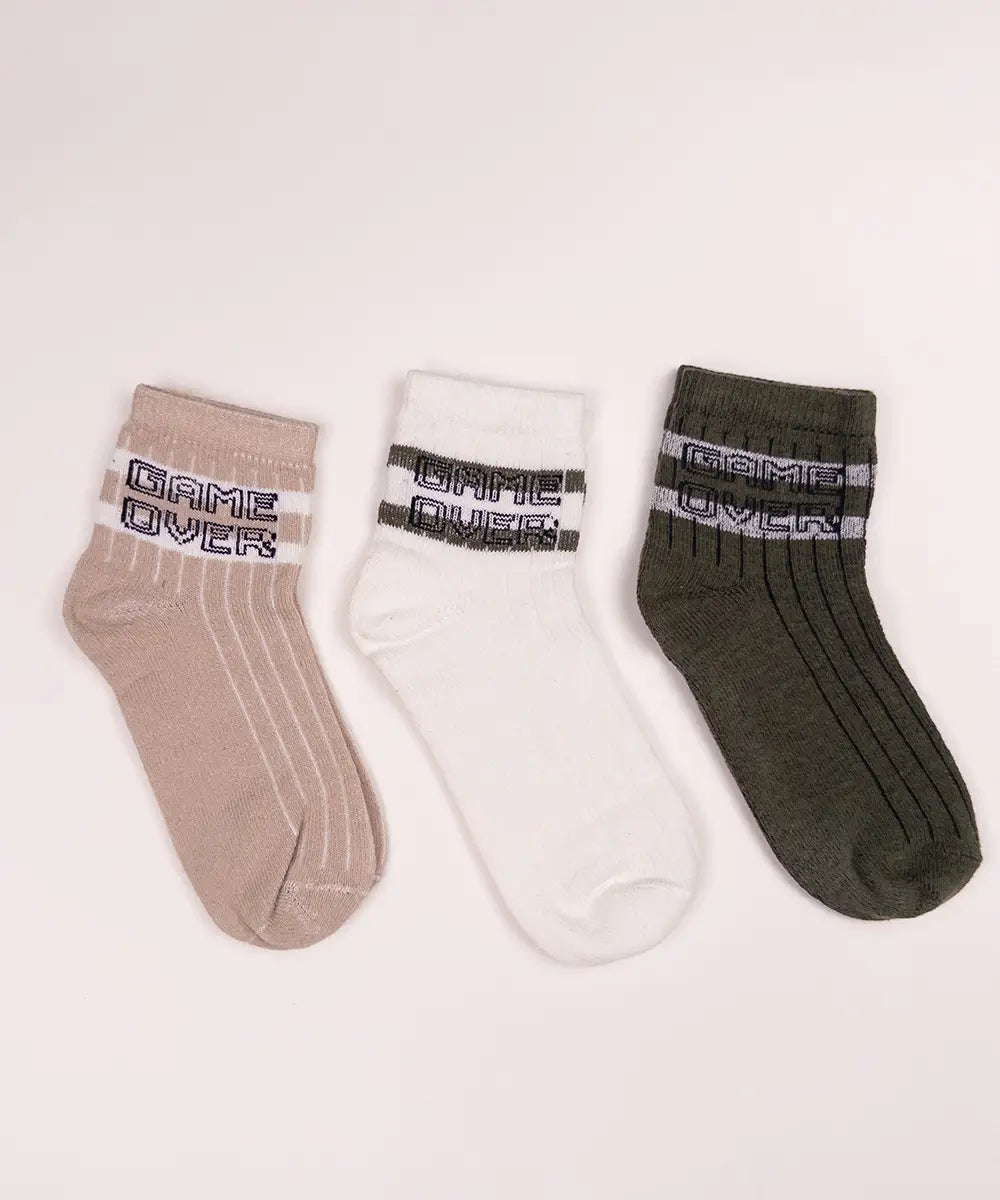 Pixel Player Ribbed 3-Pack