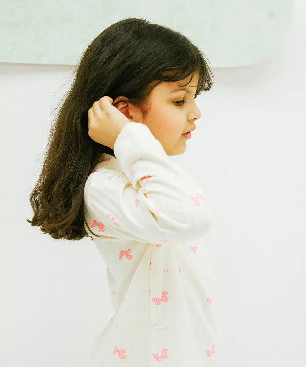 Pretty Bows Button Down Night Suit