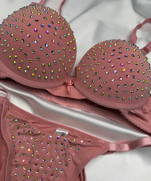 BEADS FANCY BRA SET - 68191