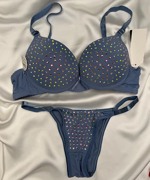 BEADS FANCY BRA SET - 68191