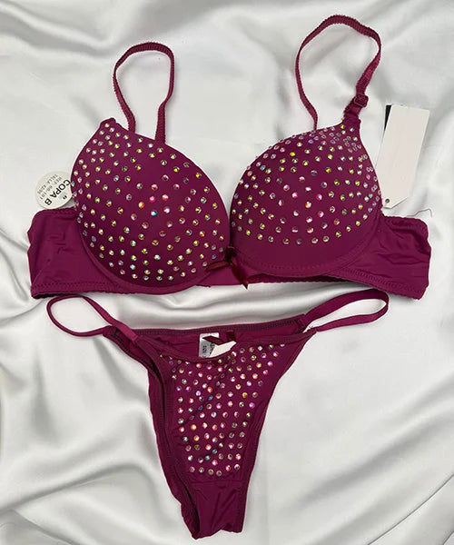 BEADS FANCY BRA SET - 68191