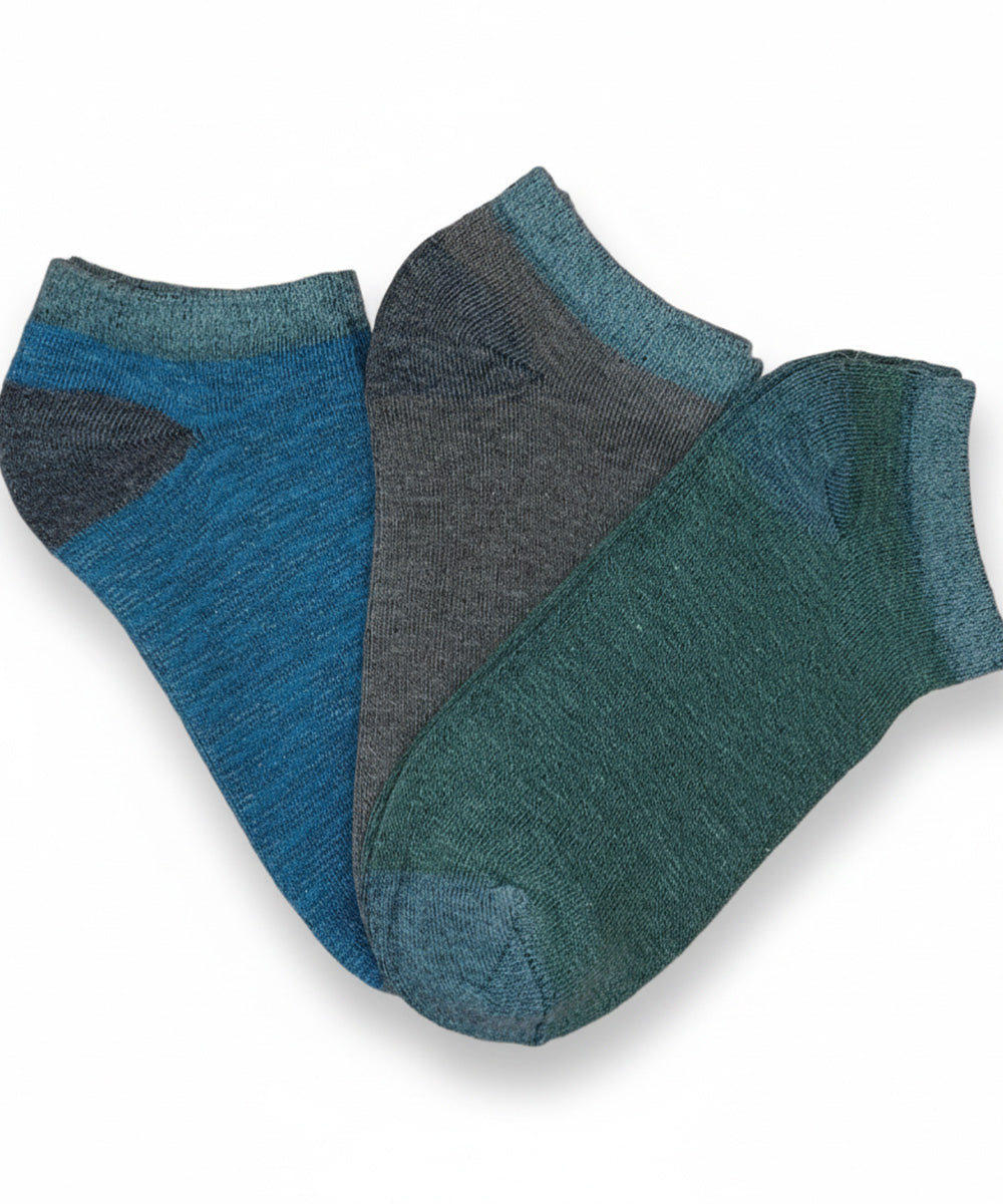 Urban Deep Tones Ankle Socks Pack of 3